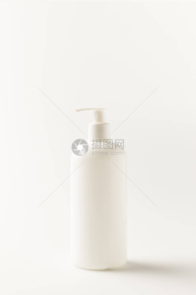 近视白色塑料的清洁产品瓶将白色图片