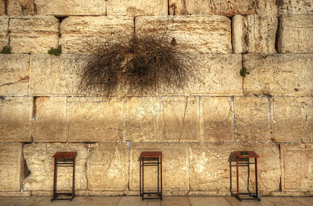 在耶路撒冷的西墙上以色图片