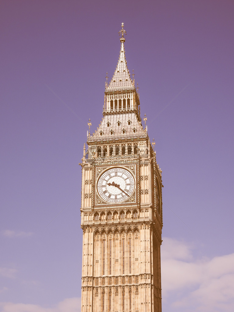在英国伦敦议会大厦看大本的威斯敏特图片