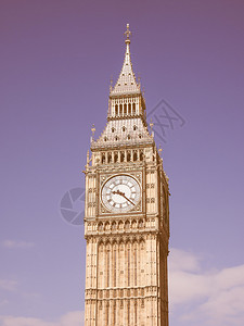 在英国伦敦议会大厦看大本的威斯敏特图片