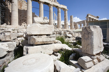 古希腊帕台农神庙遗址雅典卫城雅典图片