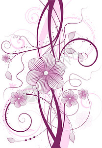 粉红色调的装饰花卉设计图片