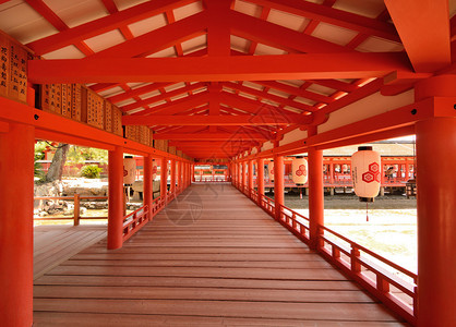 日本宫岛的严岛神社背景图片
