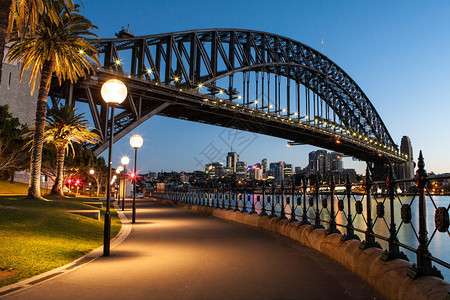 澳大利亚悉尼黄昏的悉尼海港大桥图片