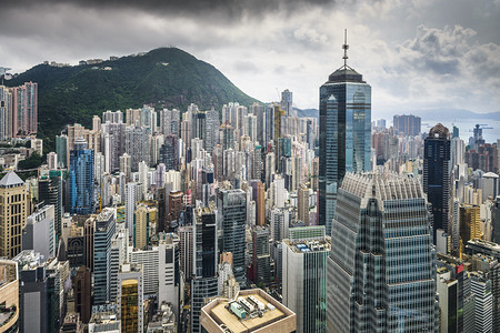 香港维多利亚港市风景的图片
