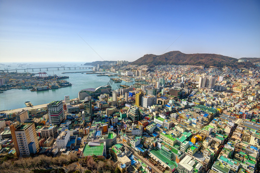 韩国釜山市中心城市景观图片