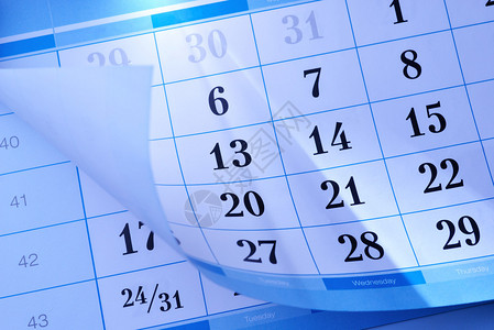 显示月份和个别日子的日历图片