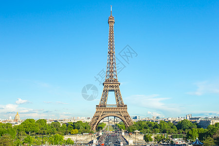 埃菲尔铁塔风景从法国巴黎背景图片