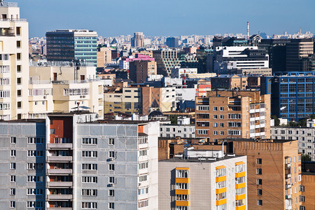 莫斯科市现代住宅区位背景图片