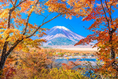 富士山日本秋天黄昏图片