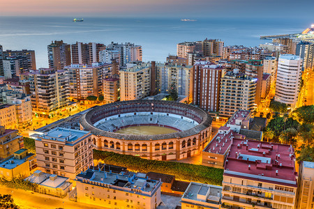 马拉加西班牙的城市景色图片