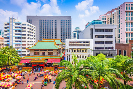 新加坡城市风景在关图片