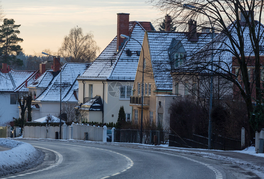 奥斯陆冬天的街道图片