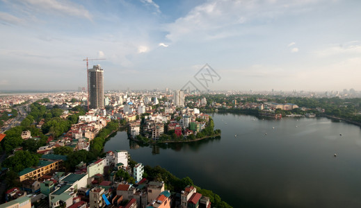 亚洲越南河内市的城市景观图片