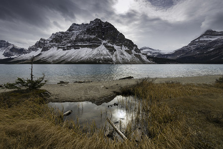 鲍湖是加拿大艾伯塔省西部的一个小湖图片