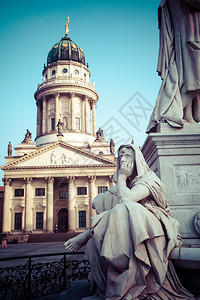 德国柏林的宪兵德国大教堂和Konze高清图片