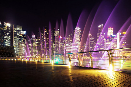 繁华的城市夜景图片