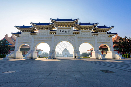 台北民主纪念堂全国清介石纪念厅的大图片