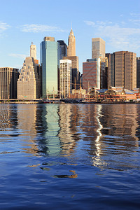 曼哈顿下层天线东河全景纽约市有图片