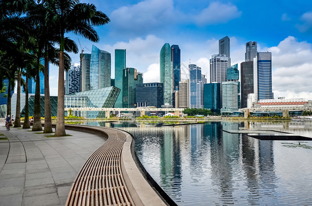 美丽的新加坡天际线亚洲图片