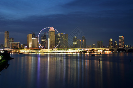 新加坡现代经济区天线地貌的现代化建图片