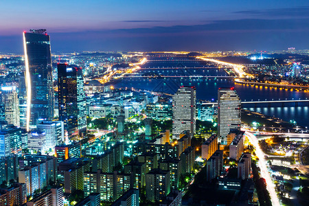 首尔夜景图片