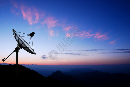 用于设计日落的卫星天星通信技术网络图像图片