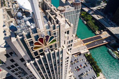 航拍照片NBC芝加哥美国图片