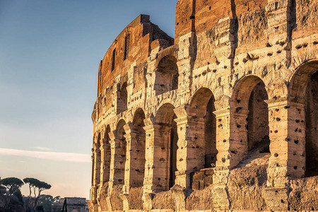 罗马日落时的斗兽场罗马最著名的建筑和地标罗马斗兽场是罗马和意大利的图片