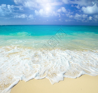 古巴海滩背景图片