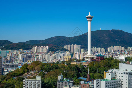 韩国釜山市天际线高清图片