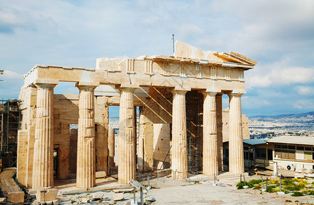 希腊雅典Acroopolis的Propylaea外图片