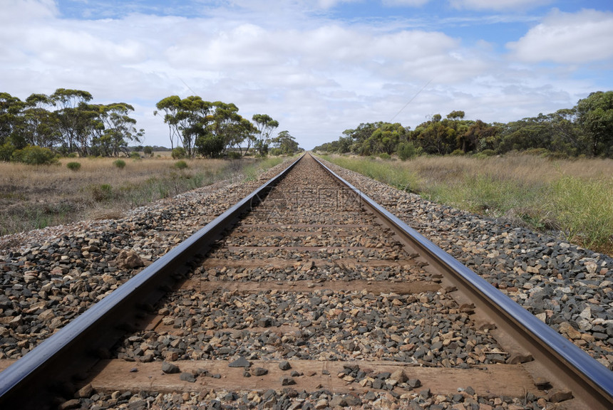 澳大利亚农村地区铁路轨图片