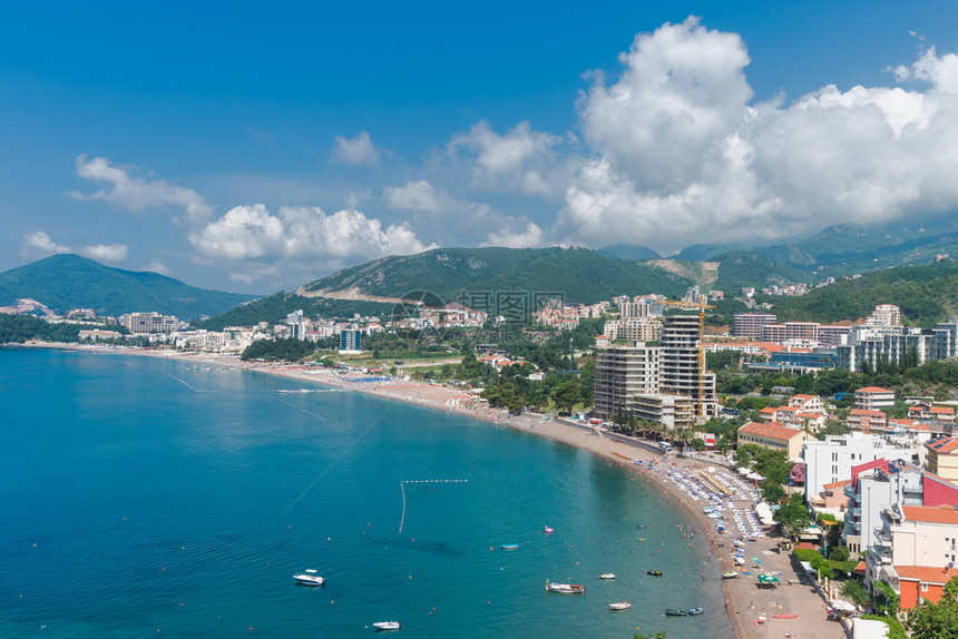 夏季海景观拉法洛维奇黑山布德万图片