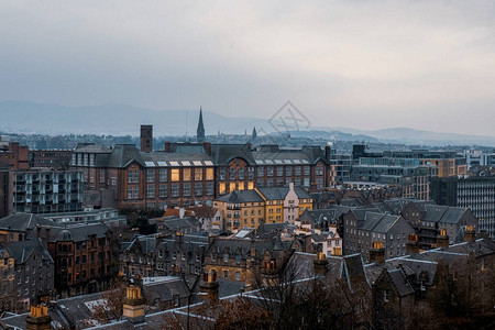 苏格兰首都爱丁堡市风景图片