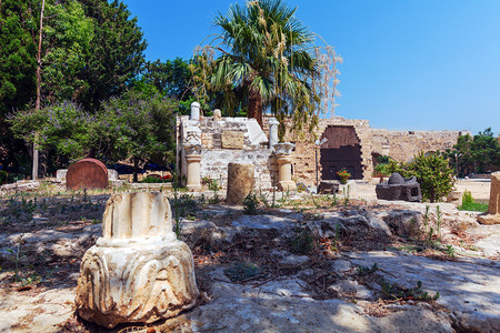 北塞浦路斯VenetianKyrenia城堡废墟内16c图片