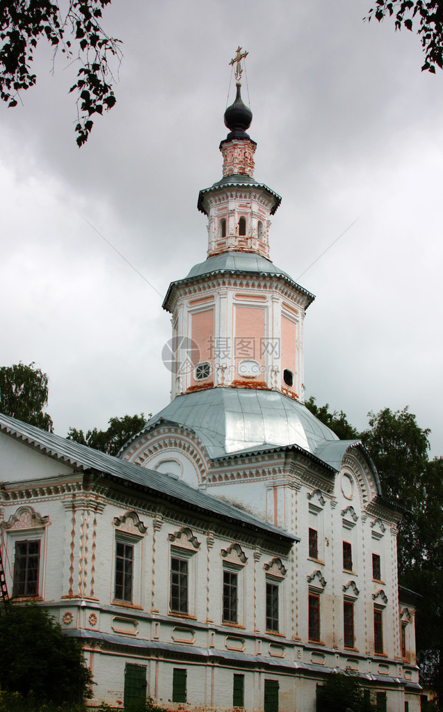 变形教堂VelikyUstyug具有巨大的历史意义图片