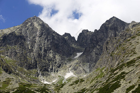 斯洛伐克高塔特拉山峰和高山背景图片