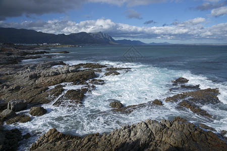 南非西开普省赫尔曼努斯海岸线高清图片