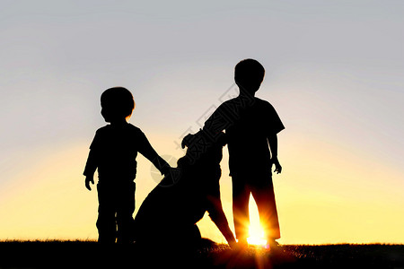 两个孩子一个小男孩和他蹒跚学步的弟站在外面图片