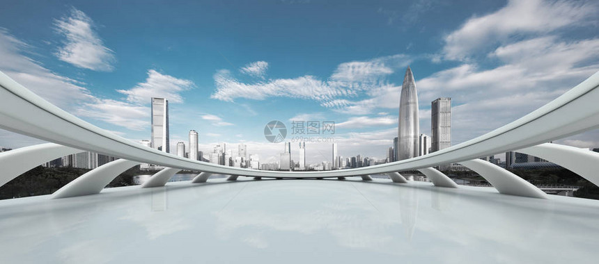 深圳现代城市景观的空平台图片