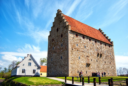 中世纪的glimmingehus城堡在瑞典的图片