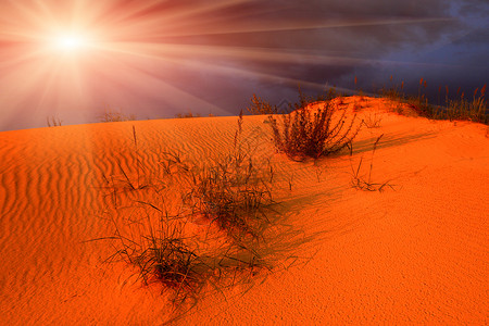 沙漠中沙丘之图片