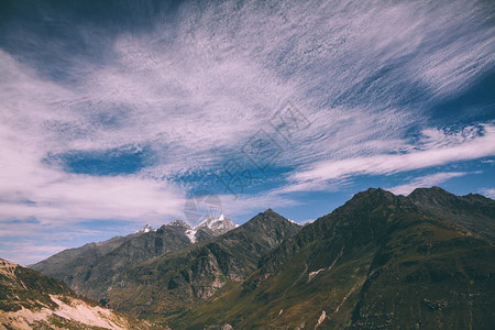 印度喜马拉雅山RohtangPass高山的图片