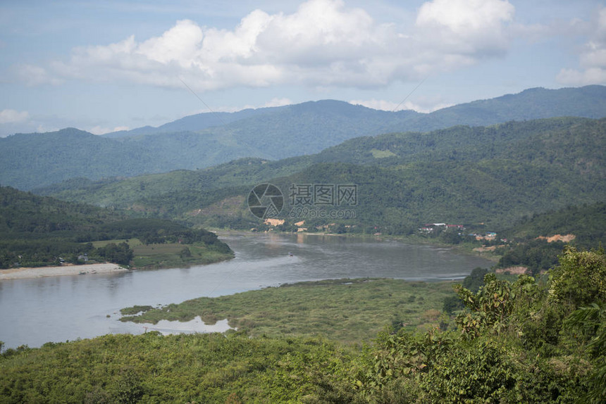 泰国北部清莱省北部清孔镇湄公河的景观图片