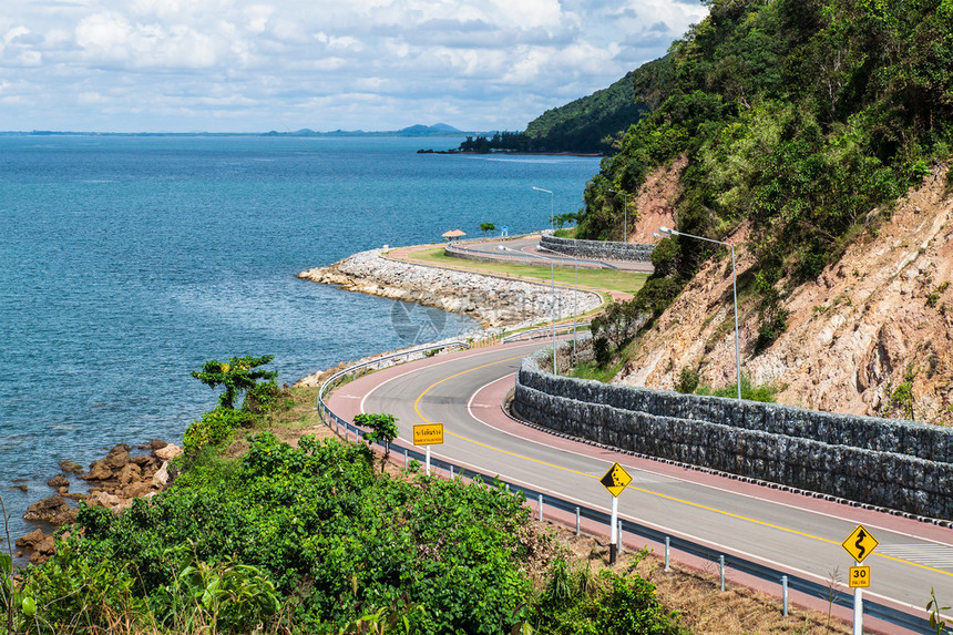 泰国美丽的沿海公路图片