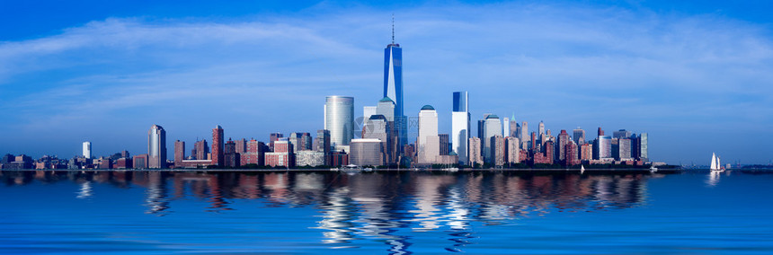 纽约市曼哈顿下城全景图片