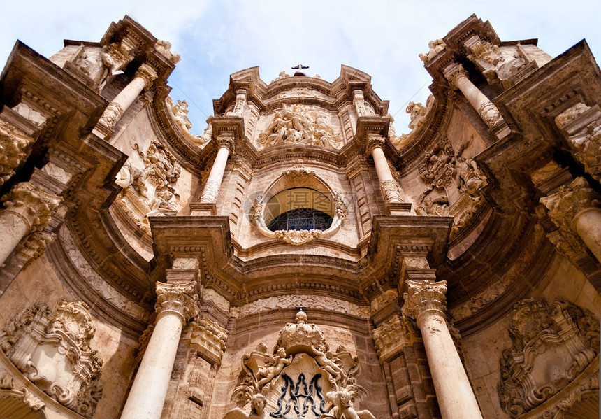 巴伦西亚大教堂的主要门PuertadelosHierros图片