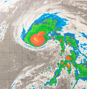 红外卫星图像提供了热带风暴的温度数据背景图片