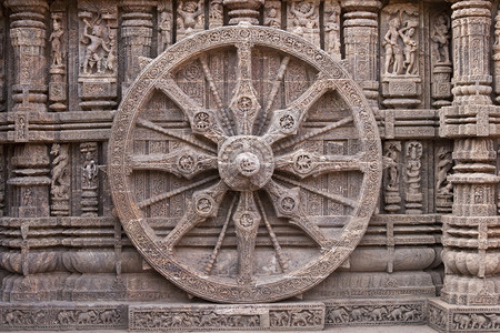 在印度奥里萨邦科纳克古老的苏里亚印度教寺图片